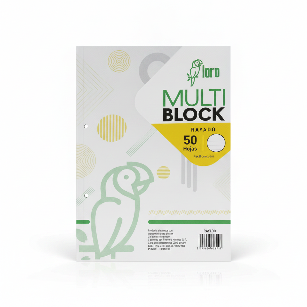 BLOCK PERFORADO LORO TRIPLE RENGLON