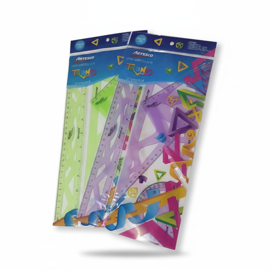 ESTUCHE GEOMETRICO 30CM IRROMPIBLE ARTESCO
