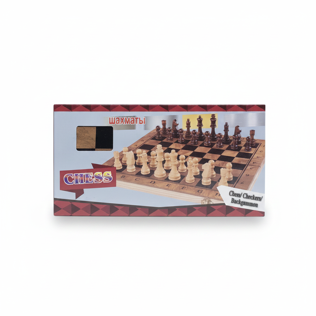 WAXMATBL AJEDREZ DE MADERA CAJA ROJA 24CM