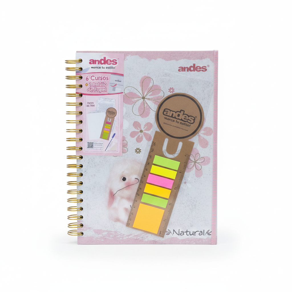 CUADERNO ANILLADO A4 ANDES