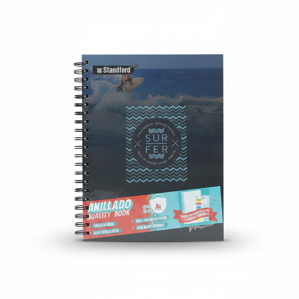 CUADERNO ANILLADO A4 TAPA DURA STANDFORD