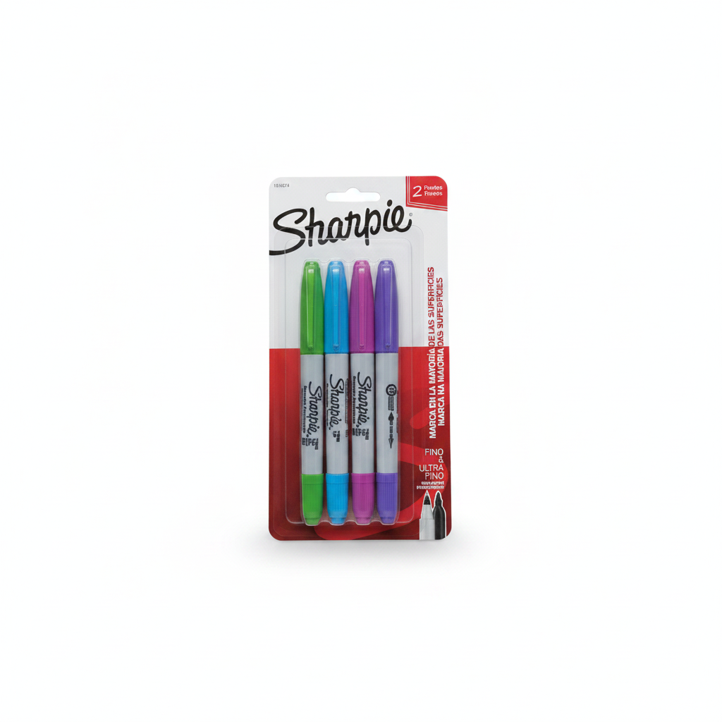SHARPIE DOBLE PUNTA X 4