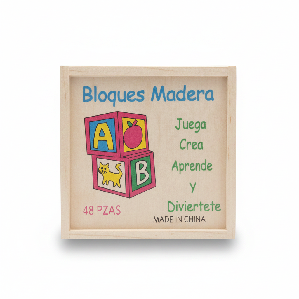 BLOQUES DE MADERA X 48PZ