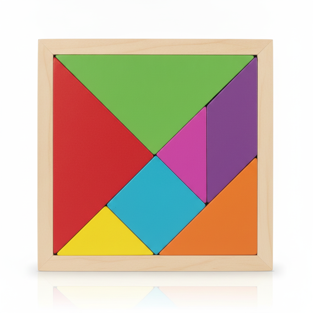 TANGRAM DE MADERA 20 X 20