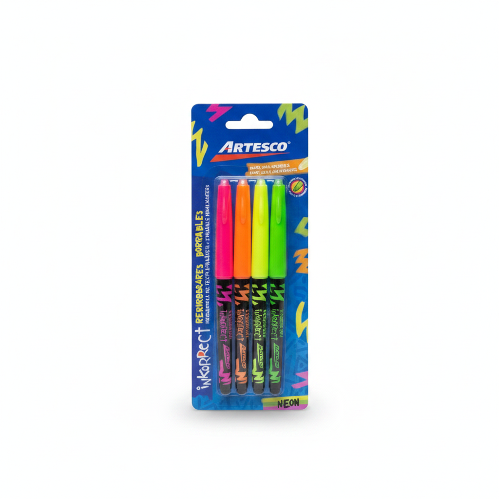 RESALTADOR BORRABLE X 4 ARTESCO