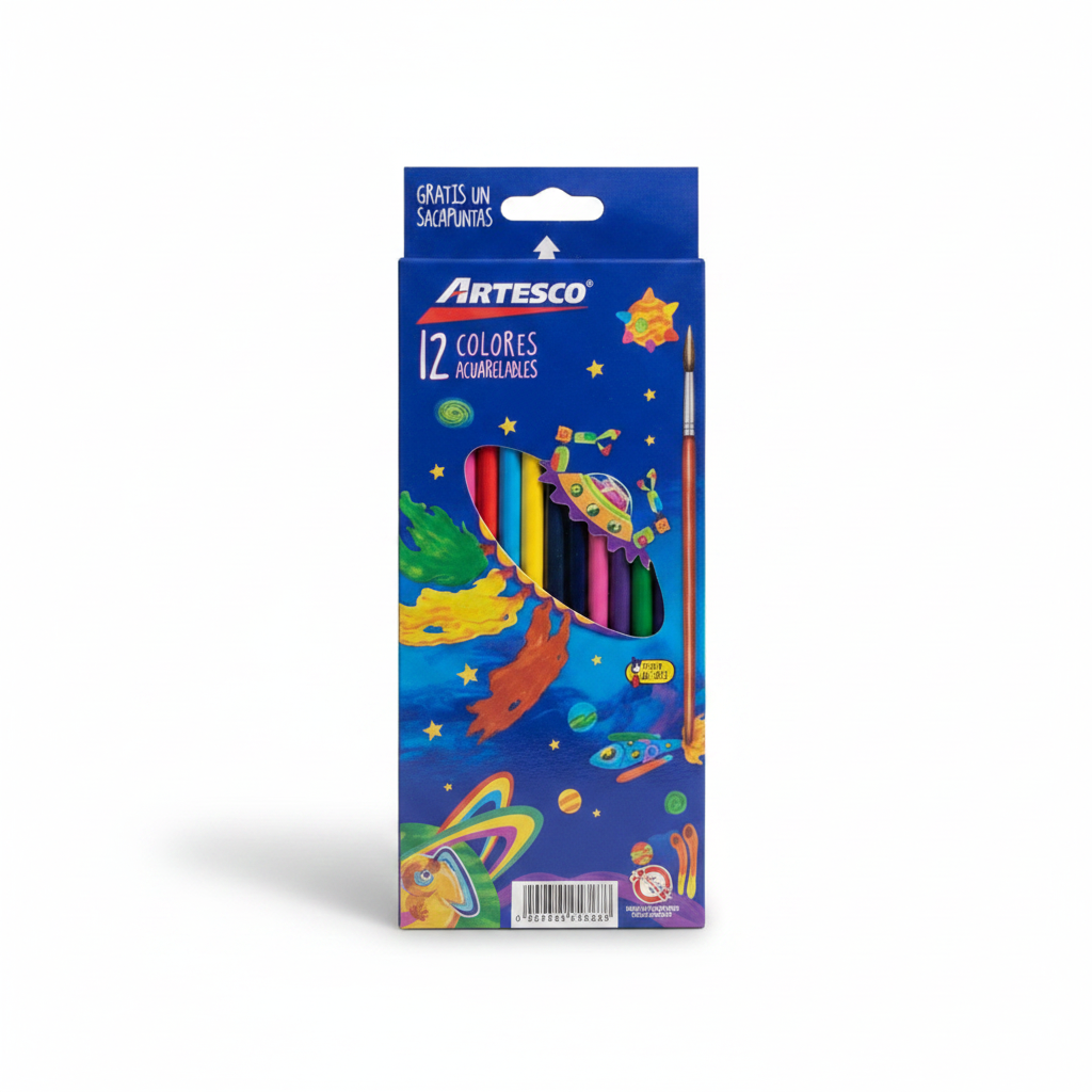 COLORES ACUARELABLES X 12 ARTESCO