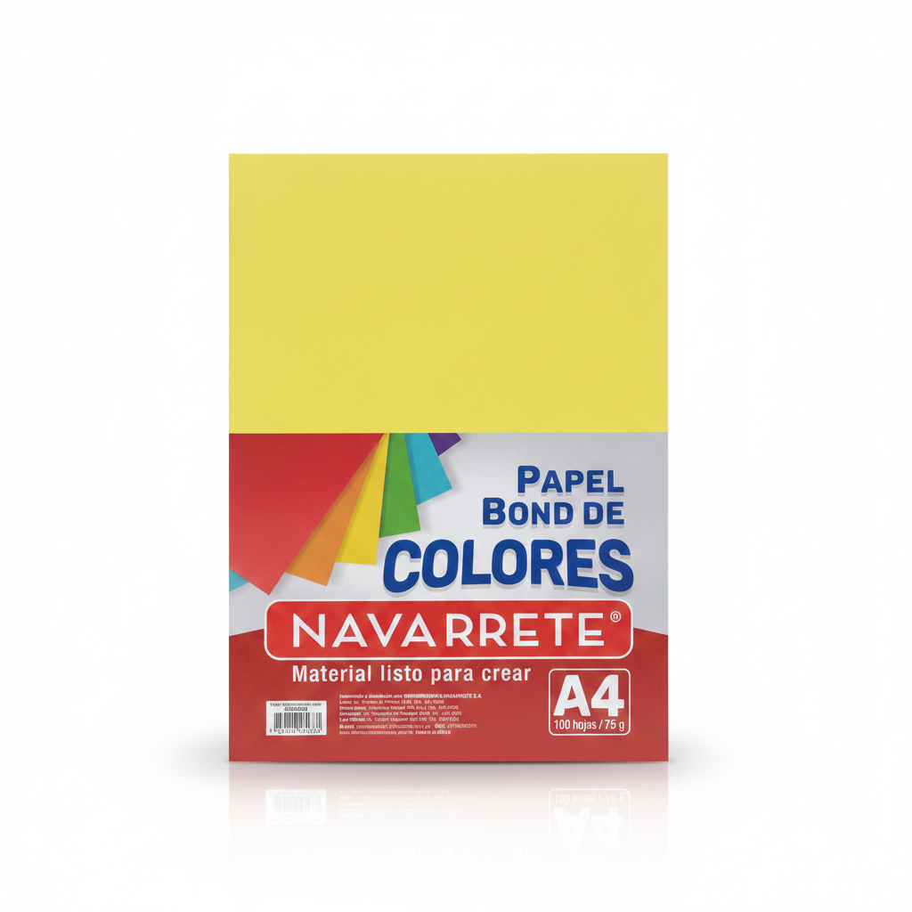 PAPEL BOND A4 FOSFORESCENTE X 100 NAVARRETE