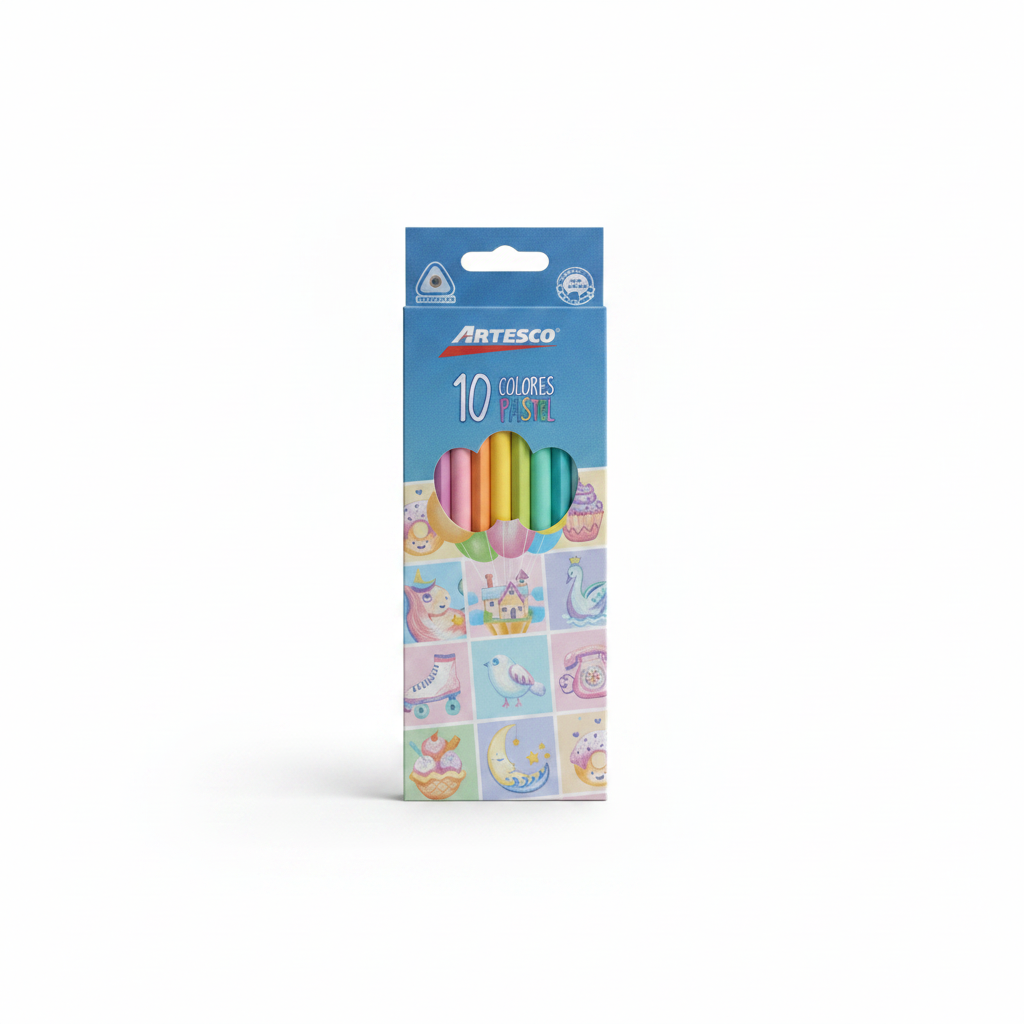 COLORES PASTEL X 10 ARTESCO