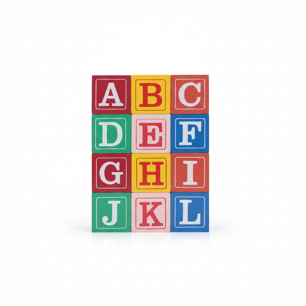CUBOS ABC NUMEROS MADERA