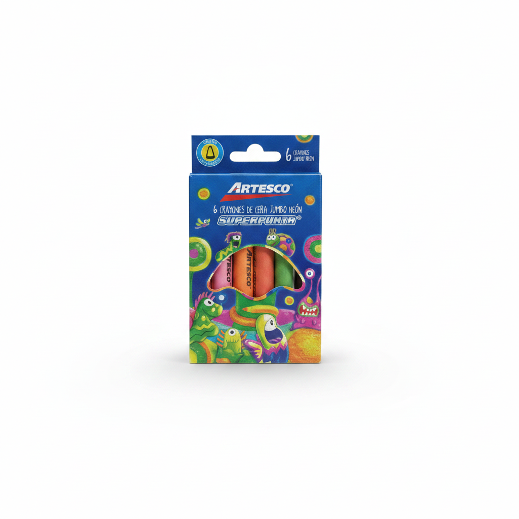 CRAYONES NEON JUMBO X 6 ARTESCO