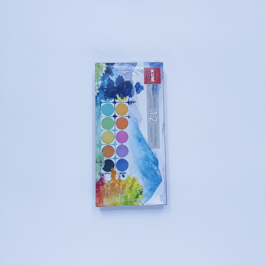 WATERCOLOURS ACUARELAS X 12 KUM