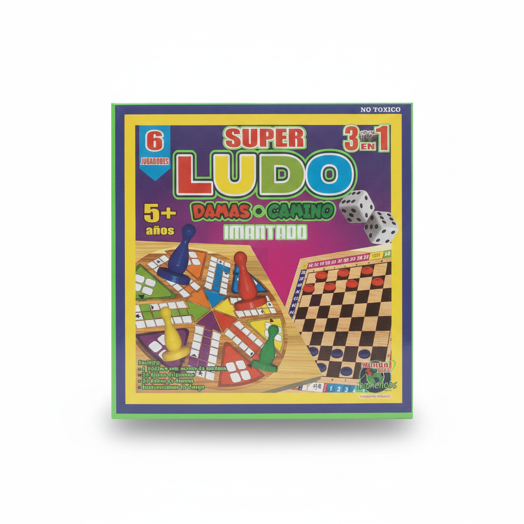 SUPER LUDO IMANTADO PARA 6 PERSONAS