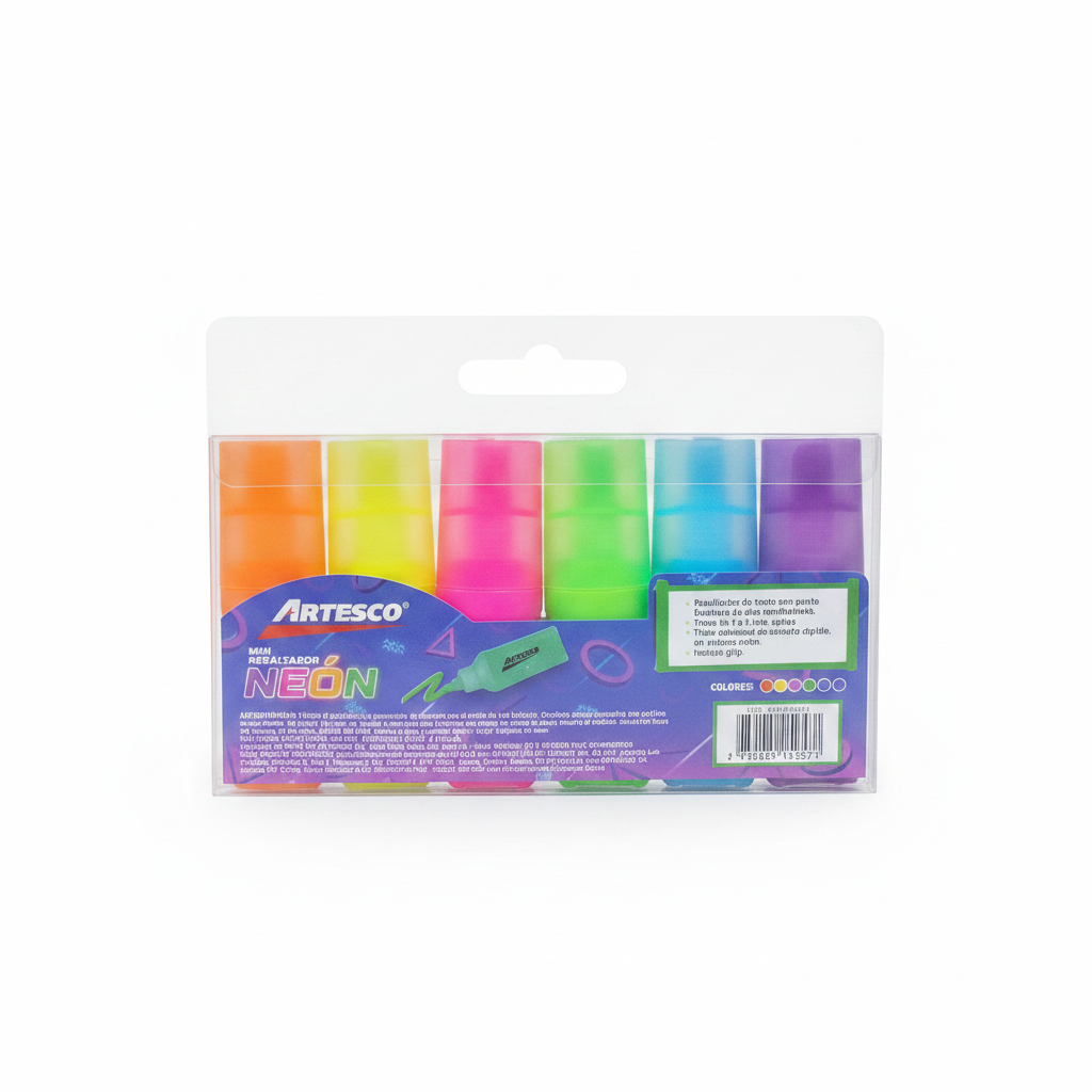 MINI RESALTADOR NEON X 6 ARTESCO