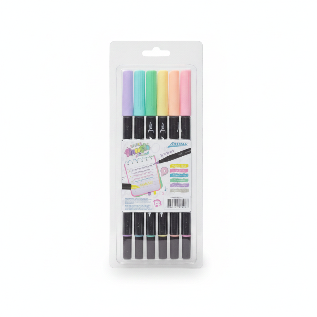 PLUMONES PUNTA PINCEL BRUSH PASTEL X 6 ARTESCO