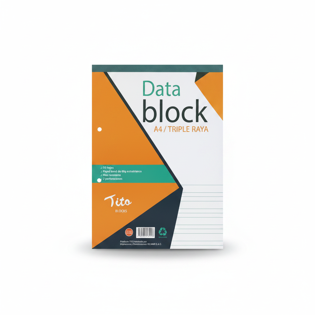 DATA BLOCK PERFORADO TRIPLE RAYA TITO