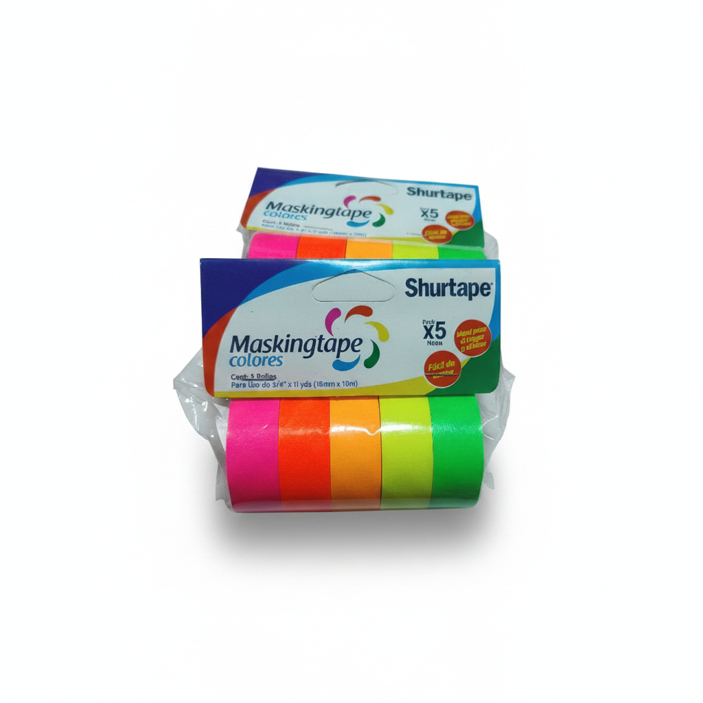 CINTA MASKING TAPE NEON X 5
