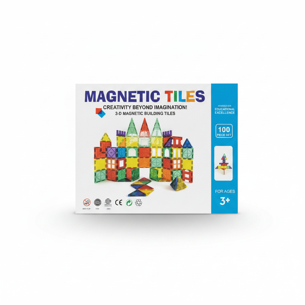 MAGNETIC TILES DIDACTICO IMANTADO X 100