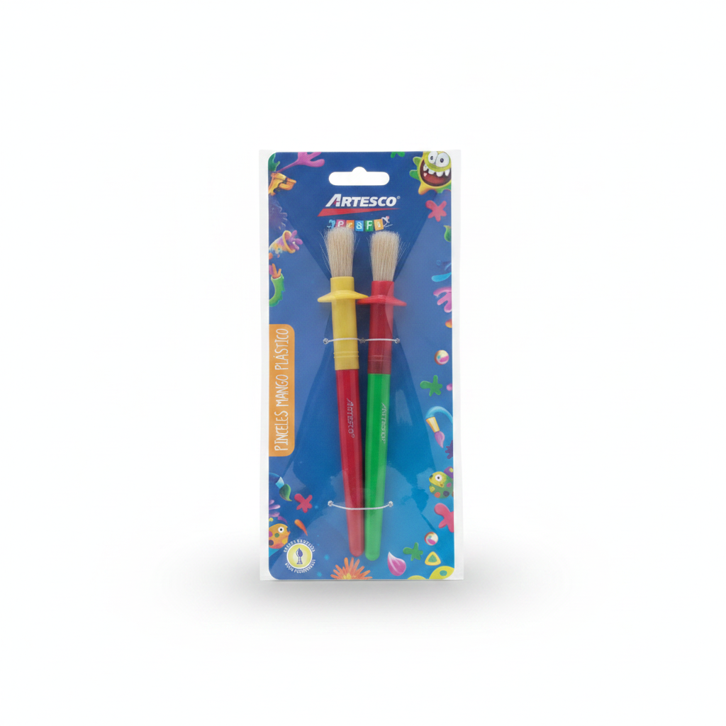 PINCEL MANGO PLASTICO X 2 ARTESCO