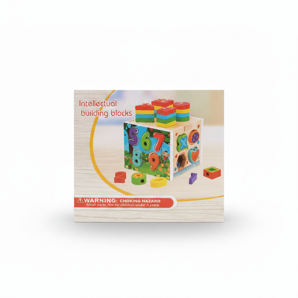INTELECTUAL BUILDING BLOCK ENCAJE DIFICULTAD MADERA