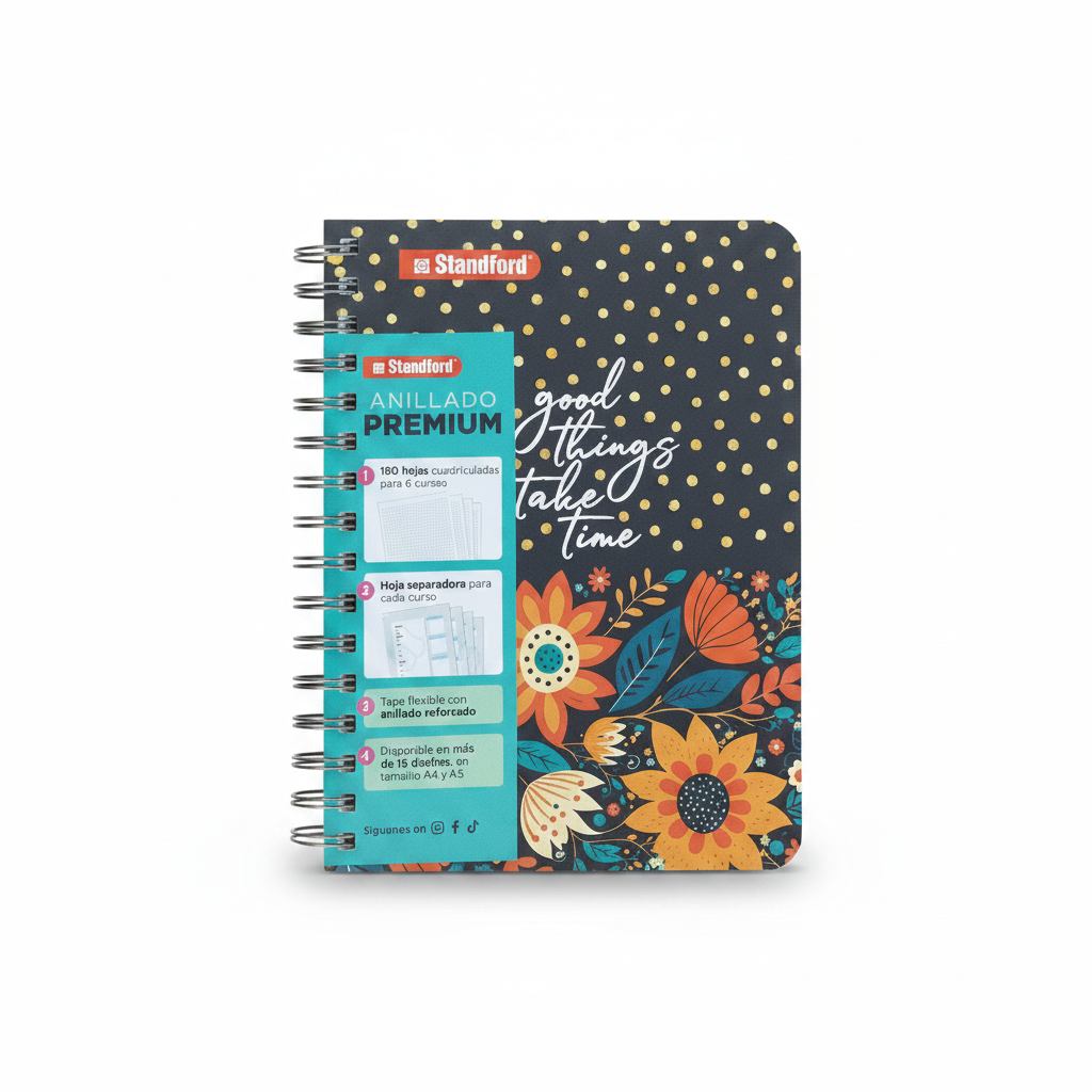 CUADERNO ANILLADO A5 STANDFORD