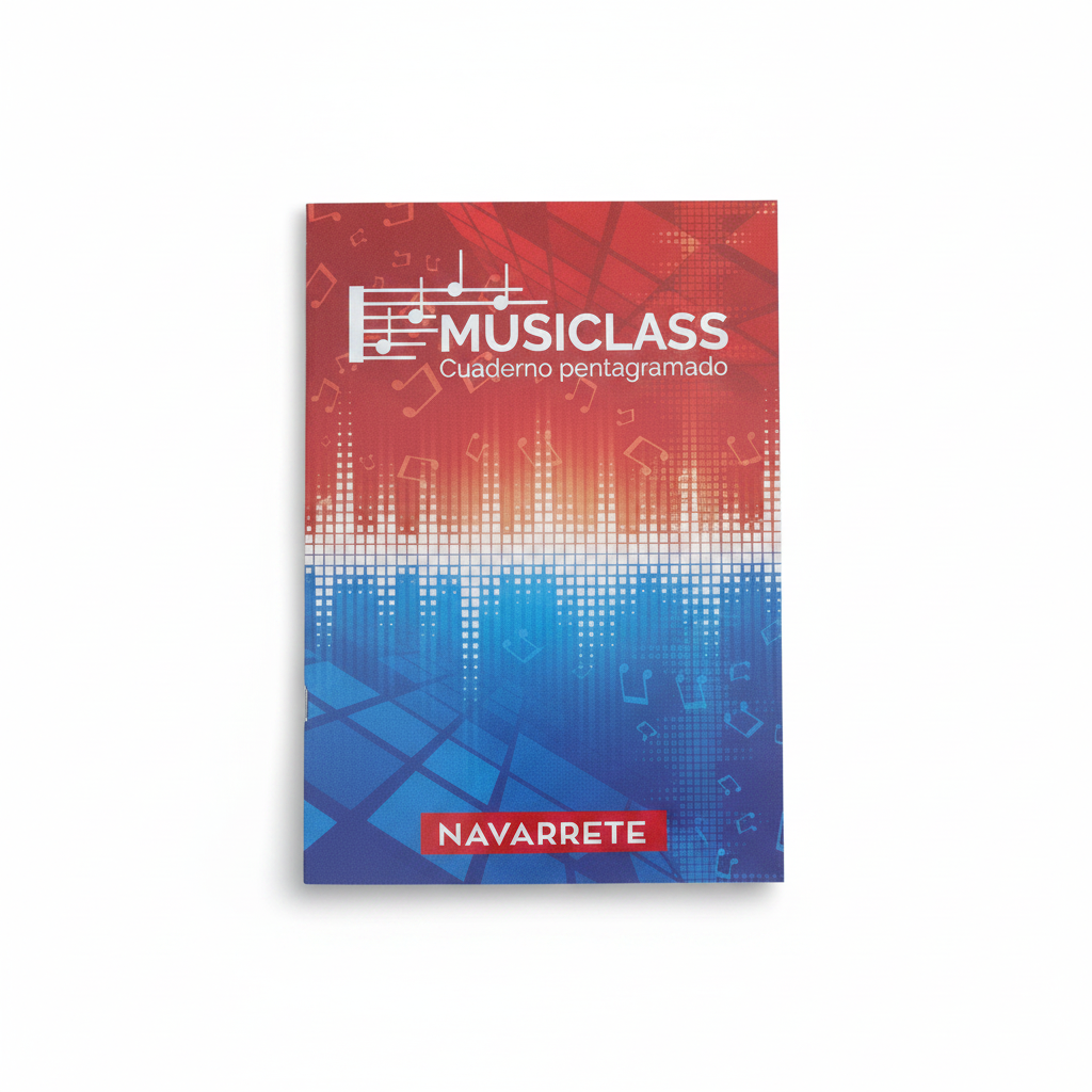 CUADERNO DE MUSICA PENTAGRAMADO NAVARRETE