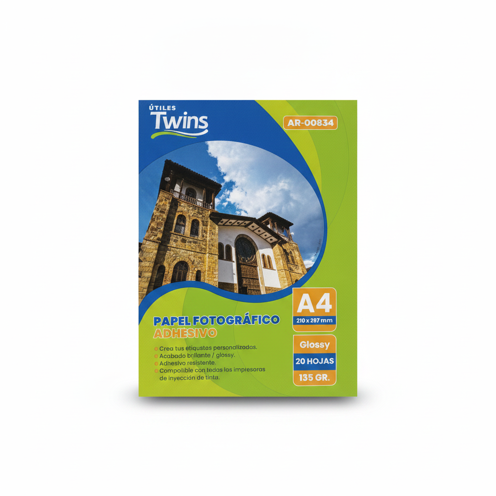 PAPEL FOTOGRAFICO ADHESIVO X 20H TWINS