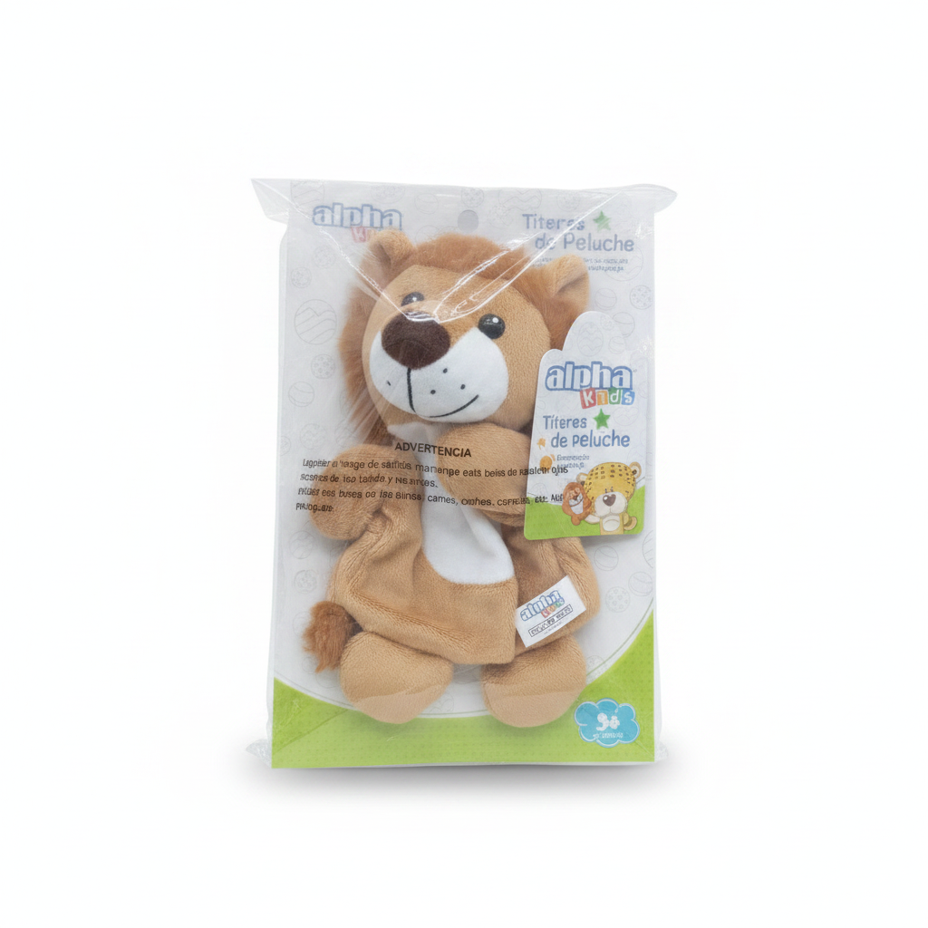 TITERE DE PELUCHE LEON ALPHA