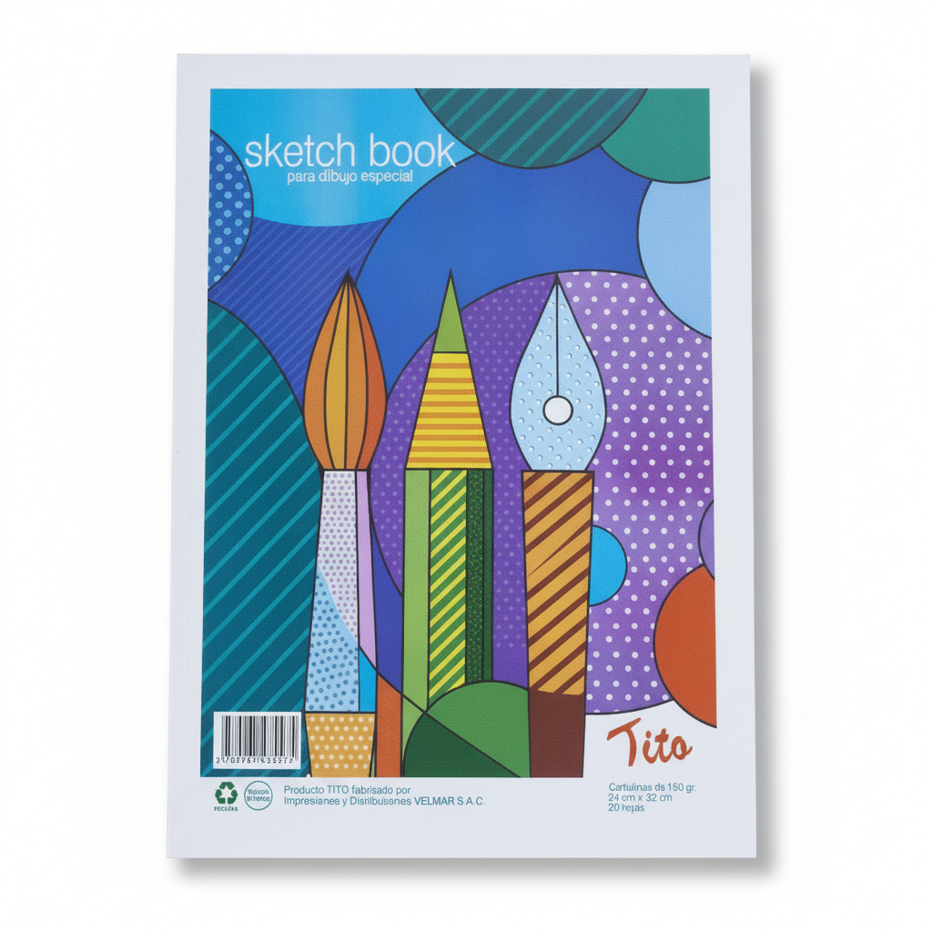 SKETCH BOOK ENCOLADO TITO X 20