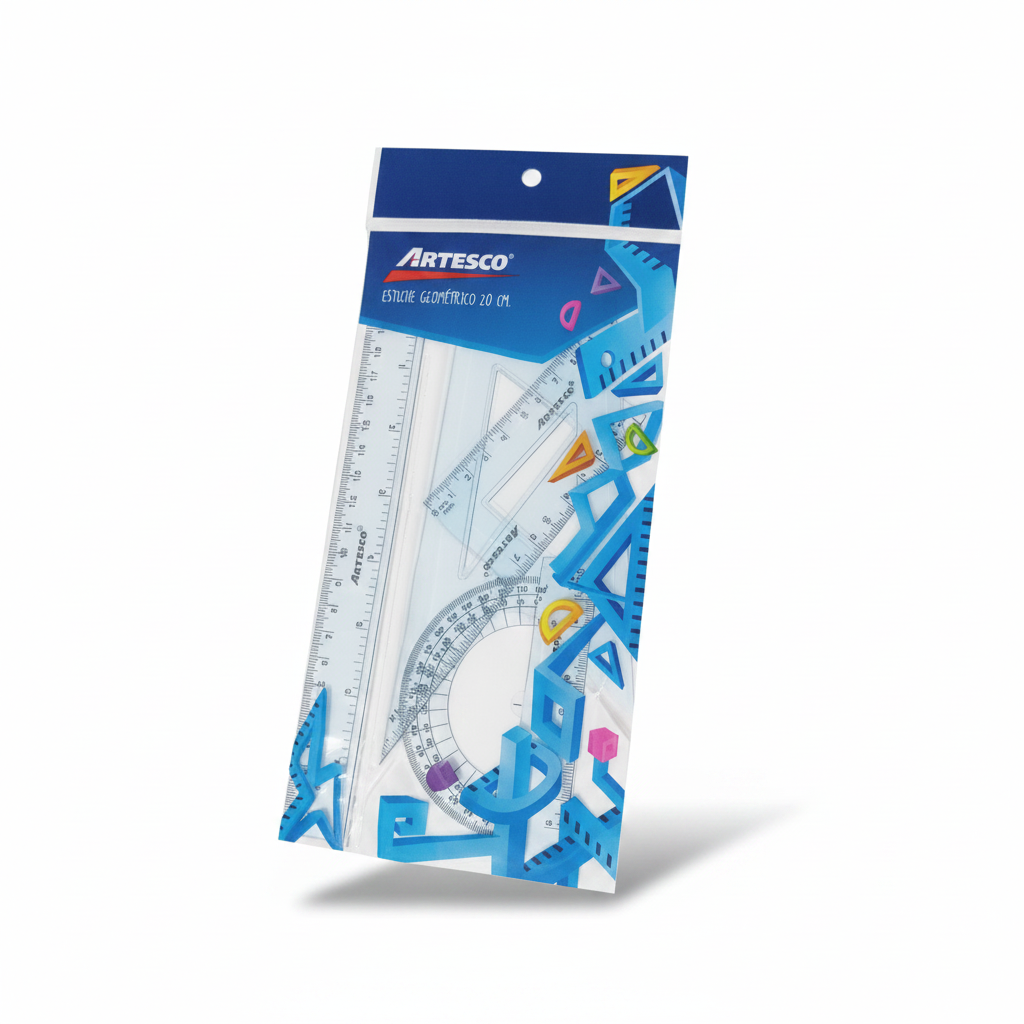 ESTUCHE GEOMETRICO 20CM ARTESCO