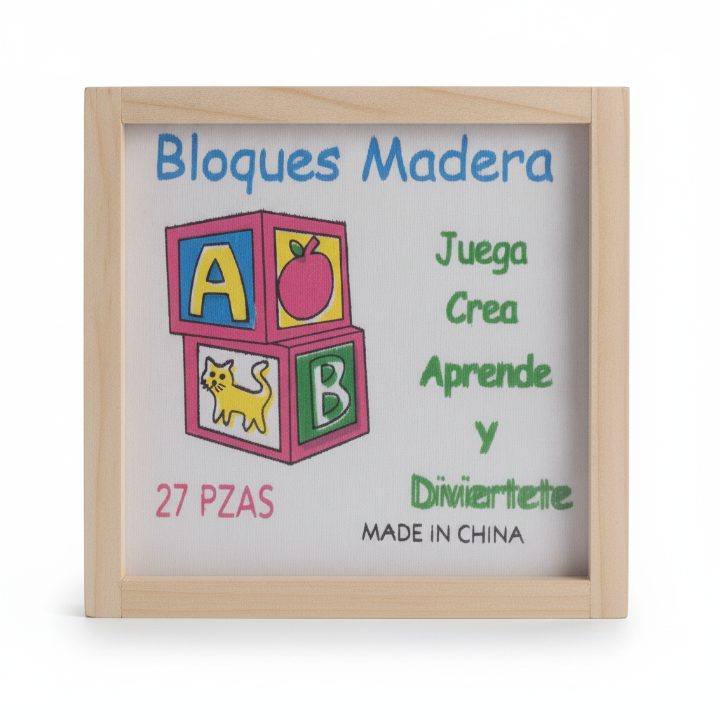 BLOQUES DE MADERA X 27PZ