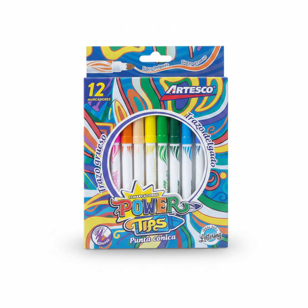 PLUMONES POWER TIPS X 12 ARTESCO