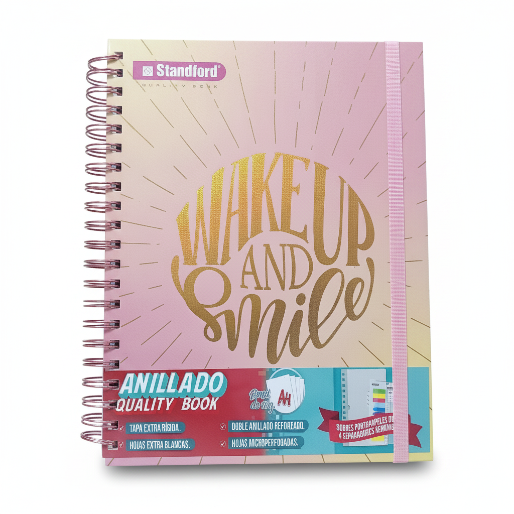 CUADERNO ANILLADO A4 CON LIGA STANDFORD