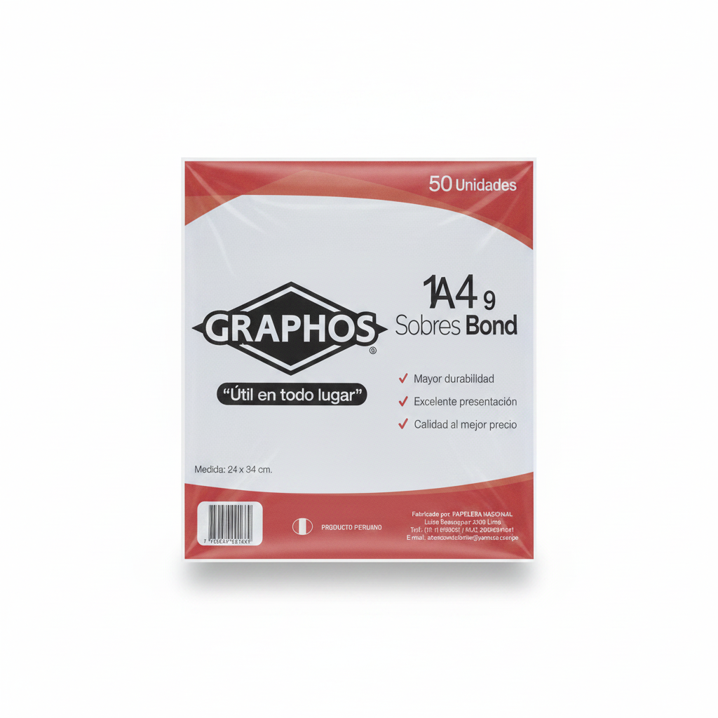 SOBRE BOND A4 BLANCO GRAPHOS