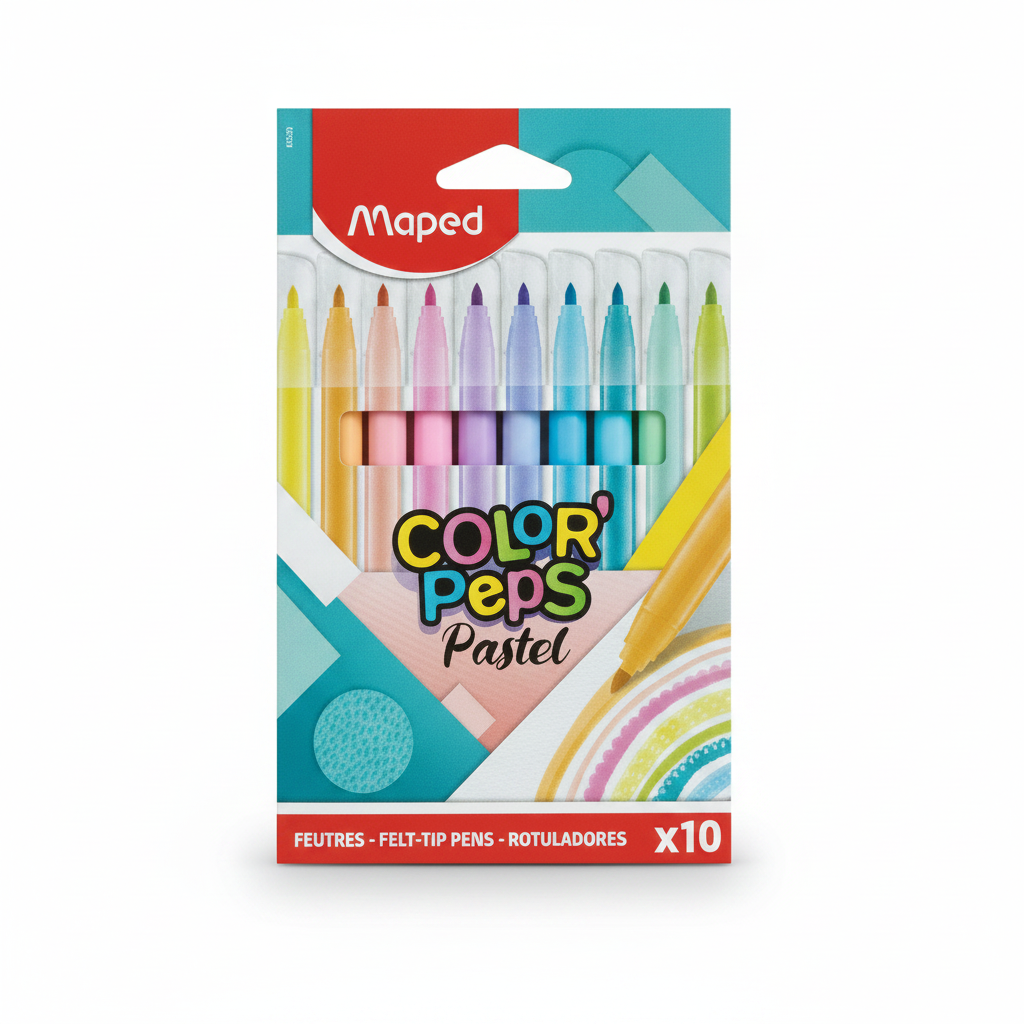PLUMONES PASTEL X 10 MAPED