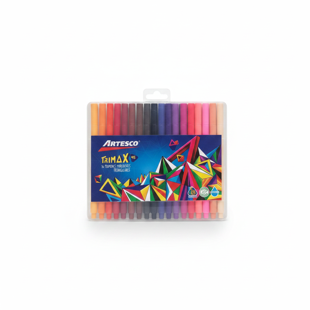 PLUMON ESTUCHE RIGIDO X 36 ARTESCO