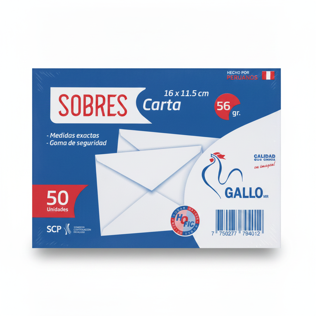SOBRE CARTA GALLO