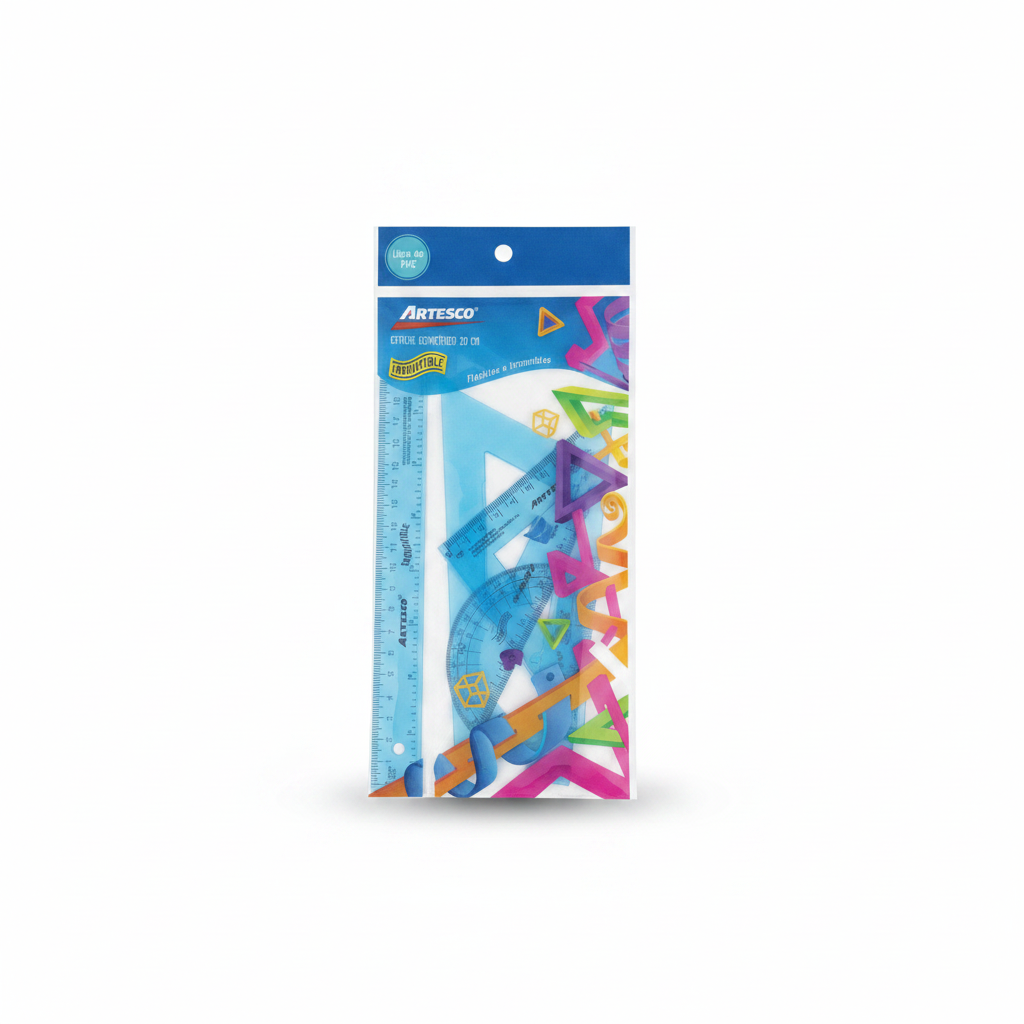 ESTUCHE GEOMETRICO 20CM IRROMPIBLE ARTESCO