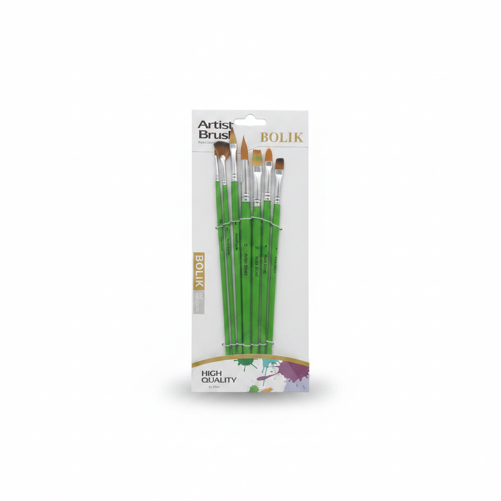 SET DE PINCELES MIXTOS X 7 VERDE