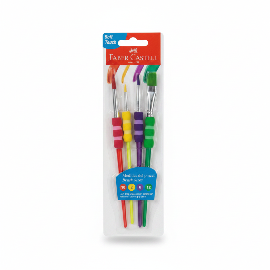 SOFT TOUCH SET DE PINCELES X 4 FABER CASTELL