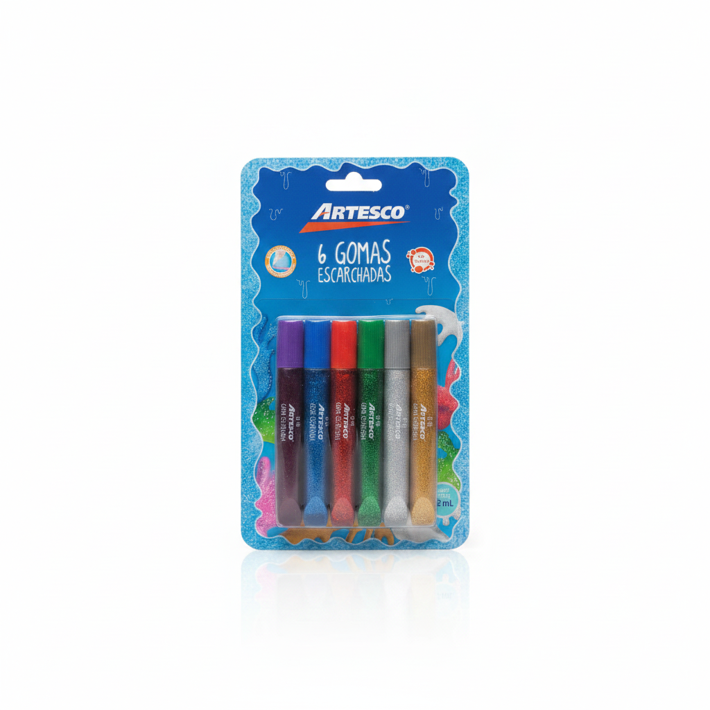 GOMA ESCARCHADA BLISTER X 6 ARTESCO