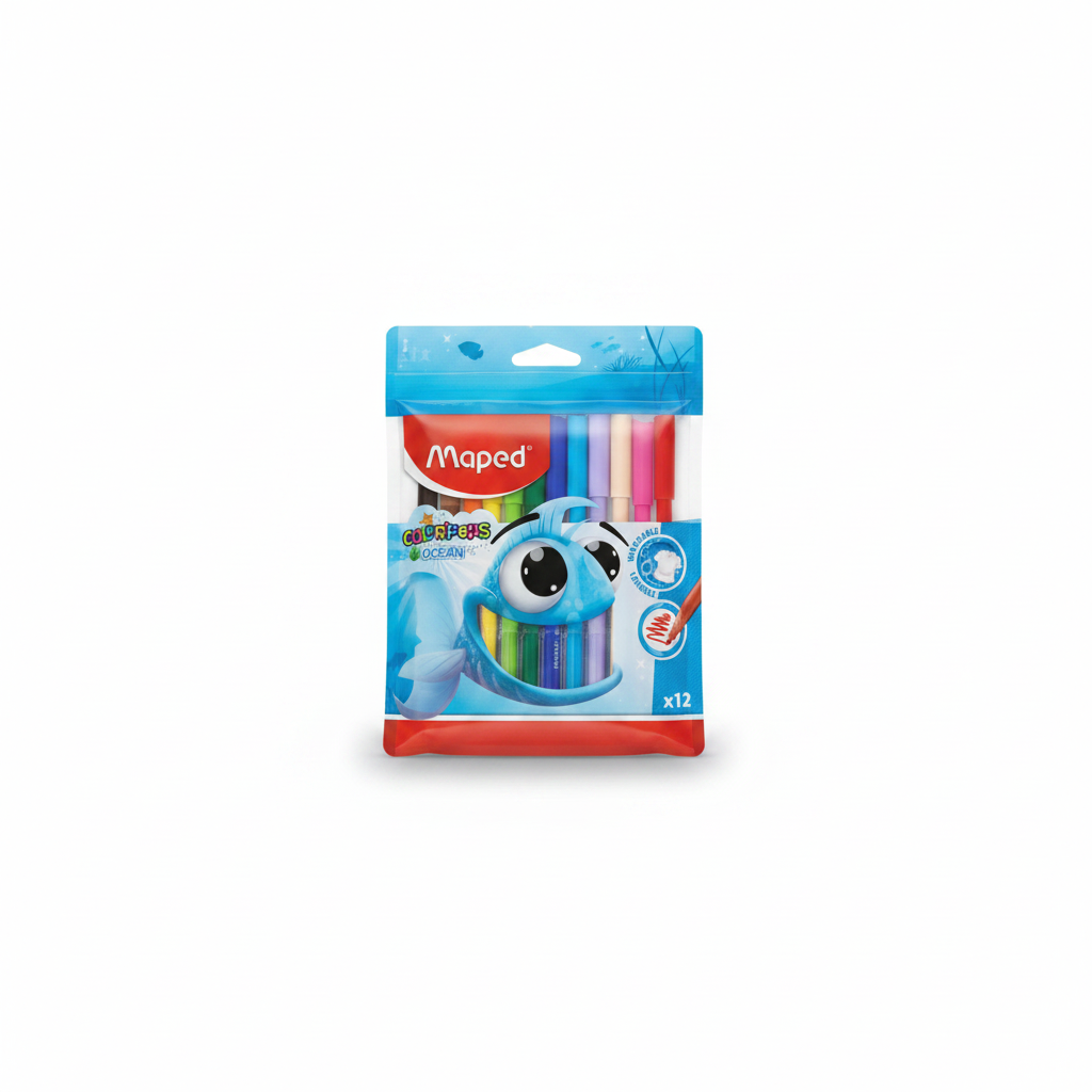 COLOR PEPS OCEAN X 12 PLUMONES MAPED