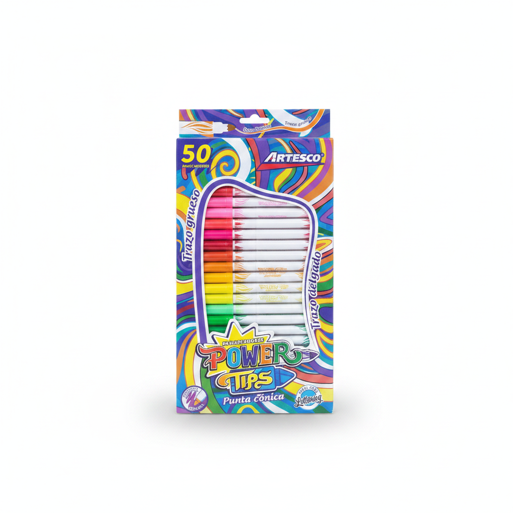 PLUMONES POWER TIPS X 50 ARTESCO
