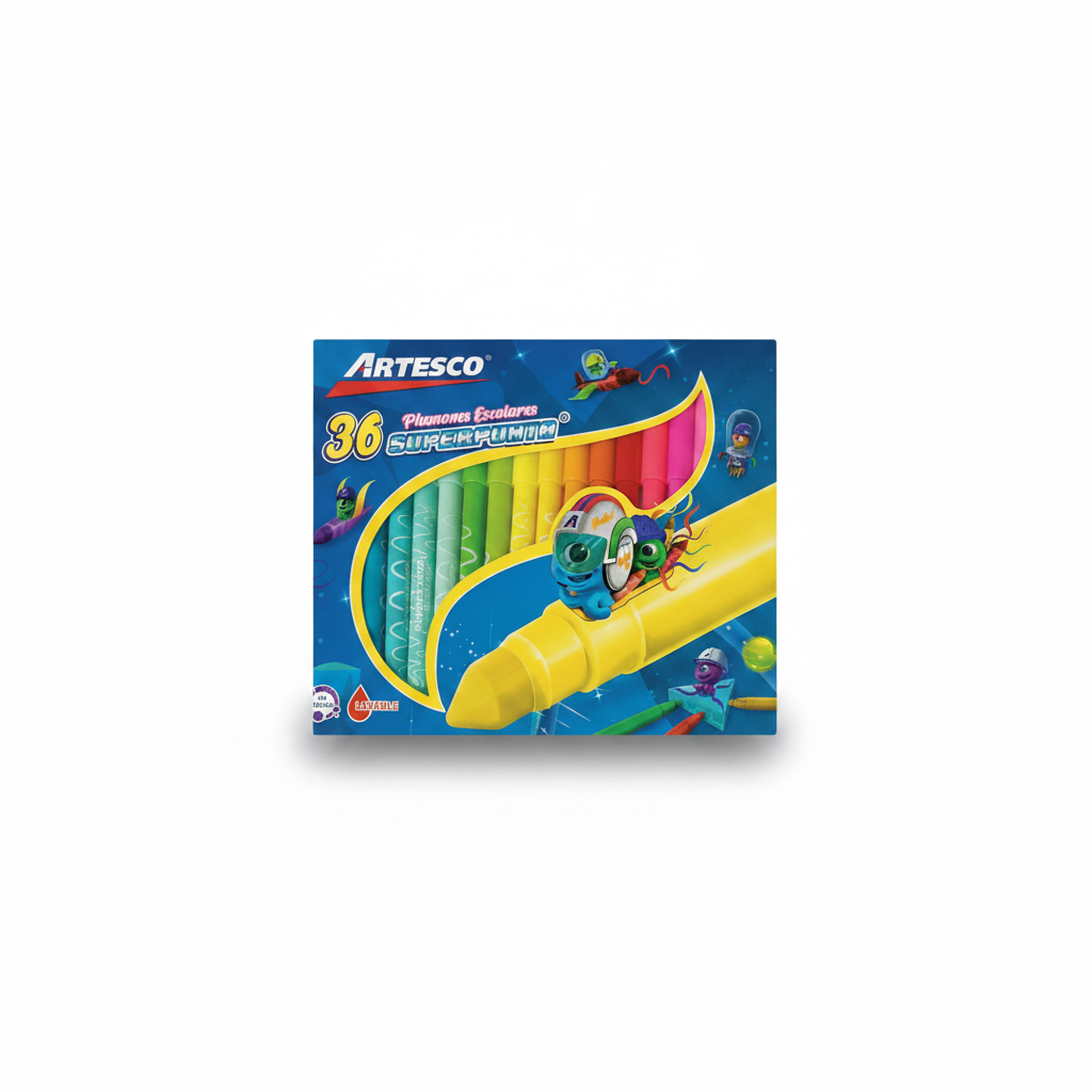 PLUMONES SUPER PUNTA X 36 ARTESCO