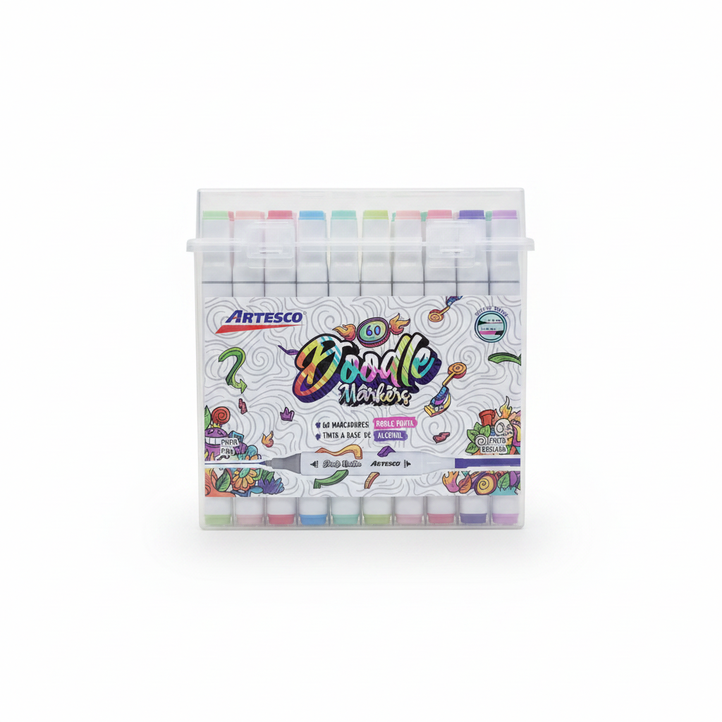 PLUMONES DOODLE MARKERS X 60 ARTESCO