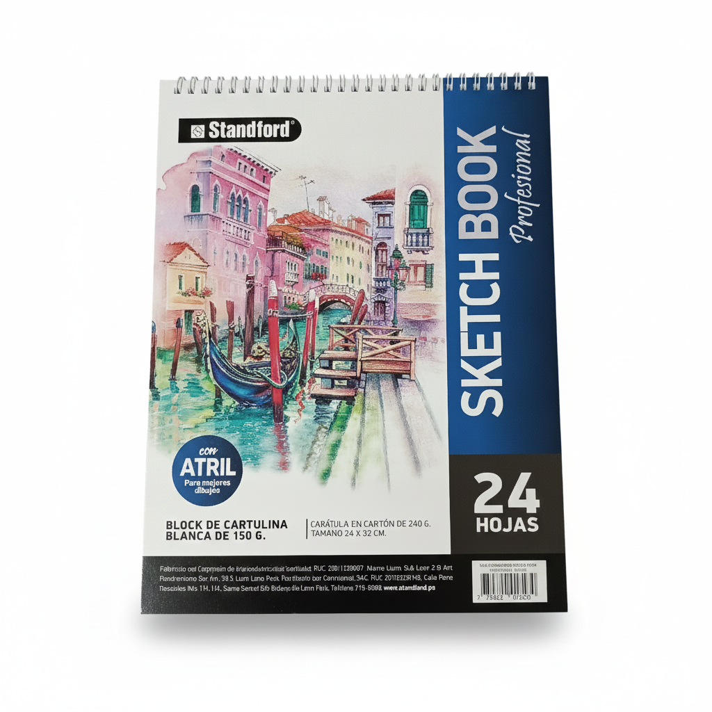 SKETCH BOOK ANILLADO PROFESIONAL STANDFORD 24H