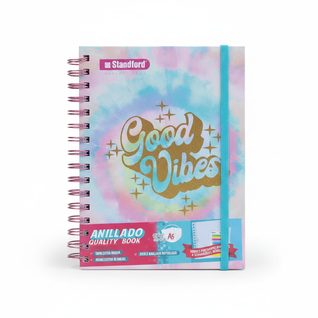 CUADERNO ANILLADO A4 CON LIGA STANDFORD