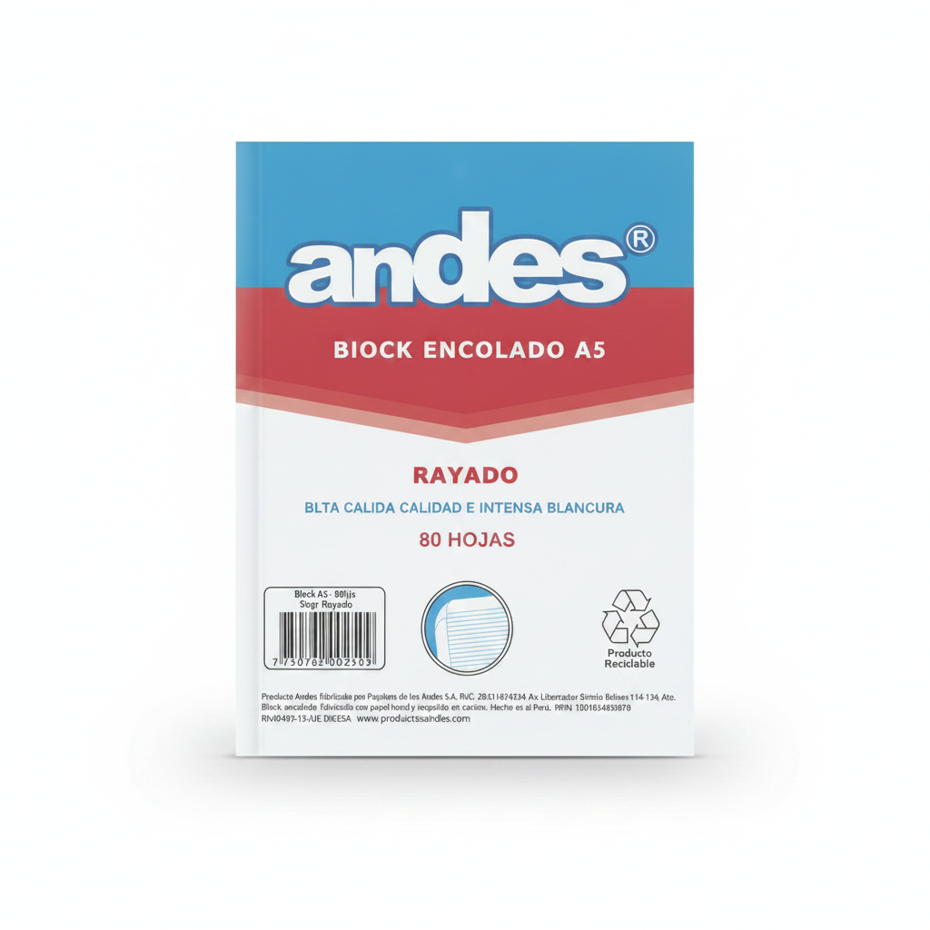 BLOCK ENCOLADO A5 ANDES