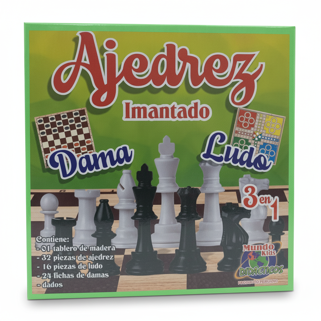AJEDREZ IMANTADO 3 EN 1