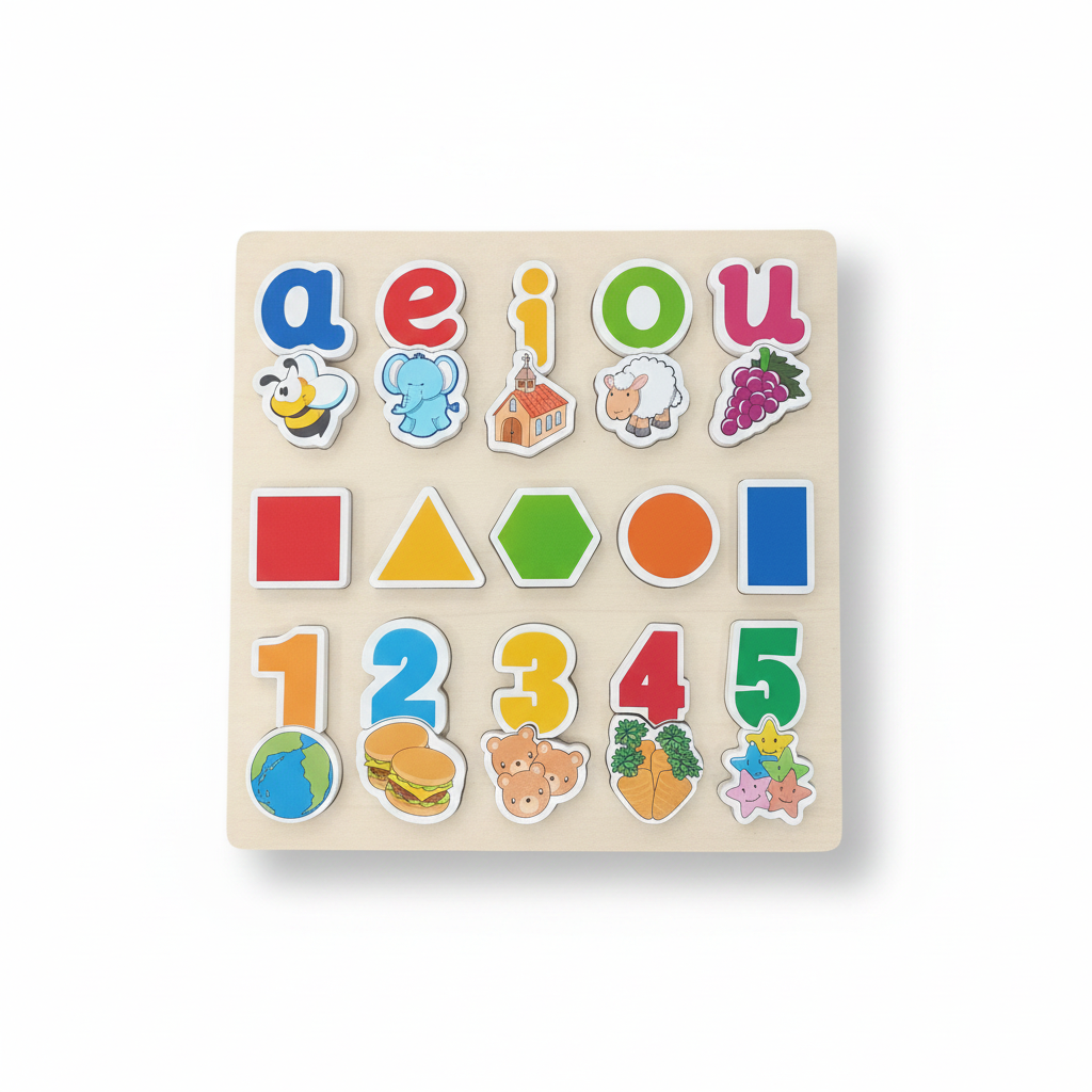 ROMPECABEZA ALTO RELIEVE VOCALES Y NUMEROS