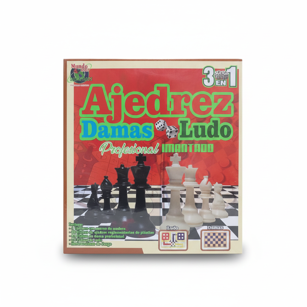 AJEDREZ 3 EN 1 PROFESIONAL IMANTADO
